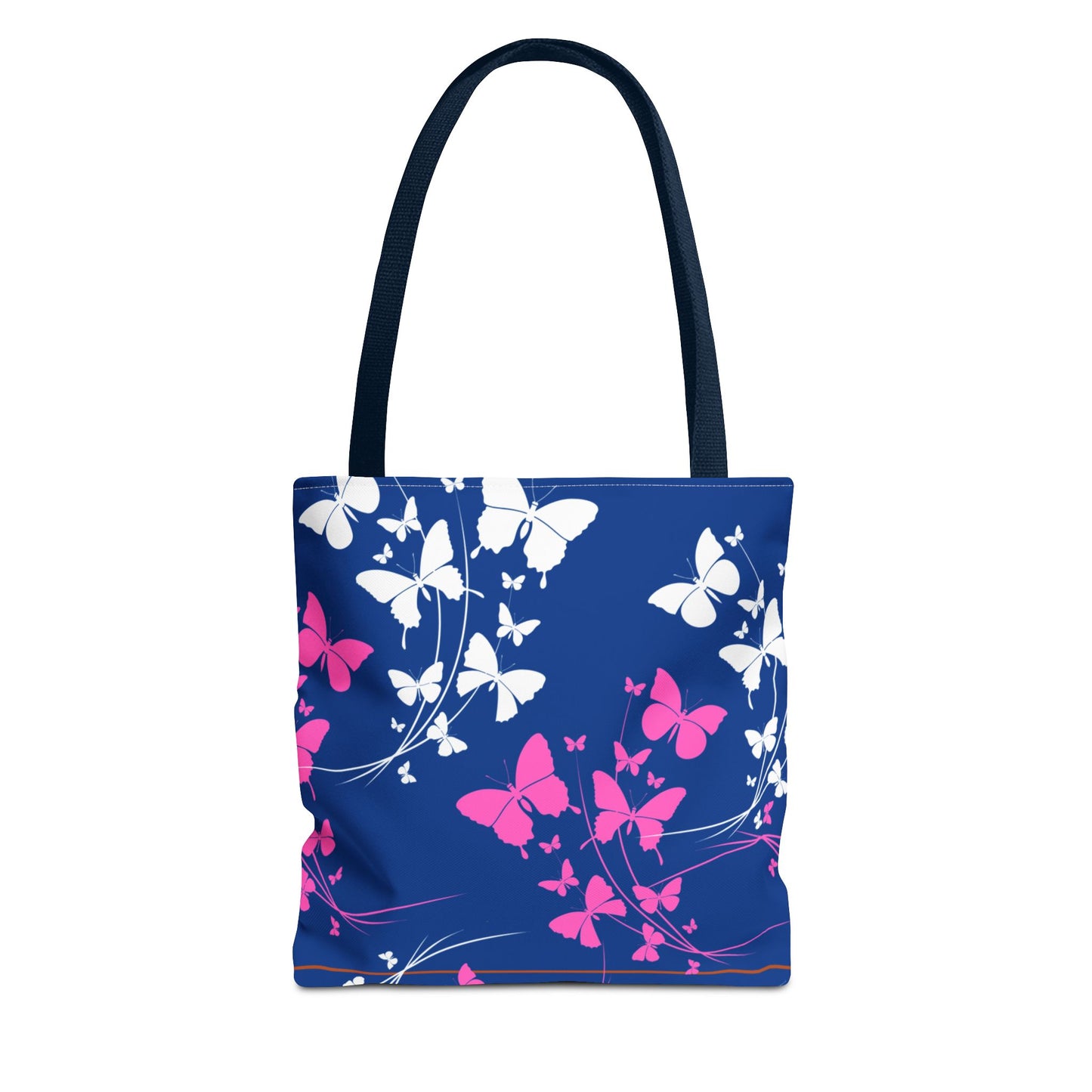 Tote Bag, butterflies in spring, Spring tote, Navy tote, Beautiful tote, Women tote, Trendy bag