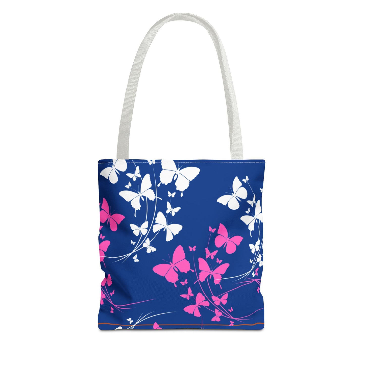 Tote Bag, butterflies in spring, Spring tote, Navy tote, Beautiful tote, Women tote, Trendy bag