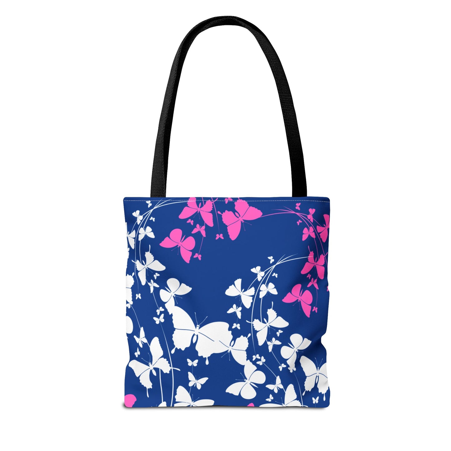 Tote Bag, butterflies in spring, Spring tote, Navy tote, Beautiful tote, Women tote, Trendy bag